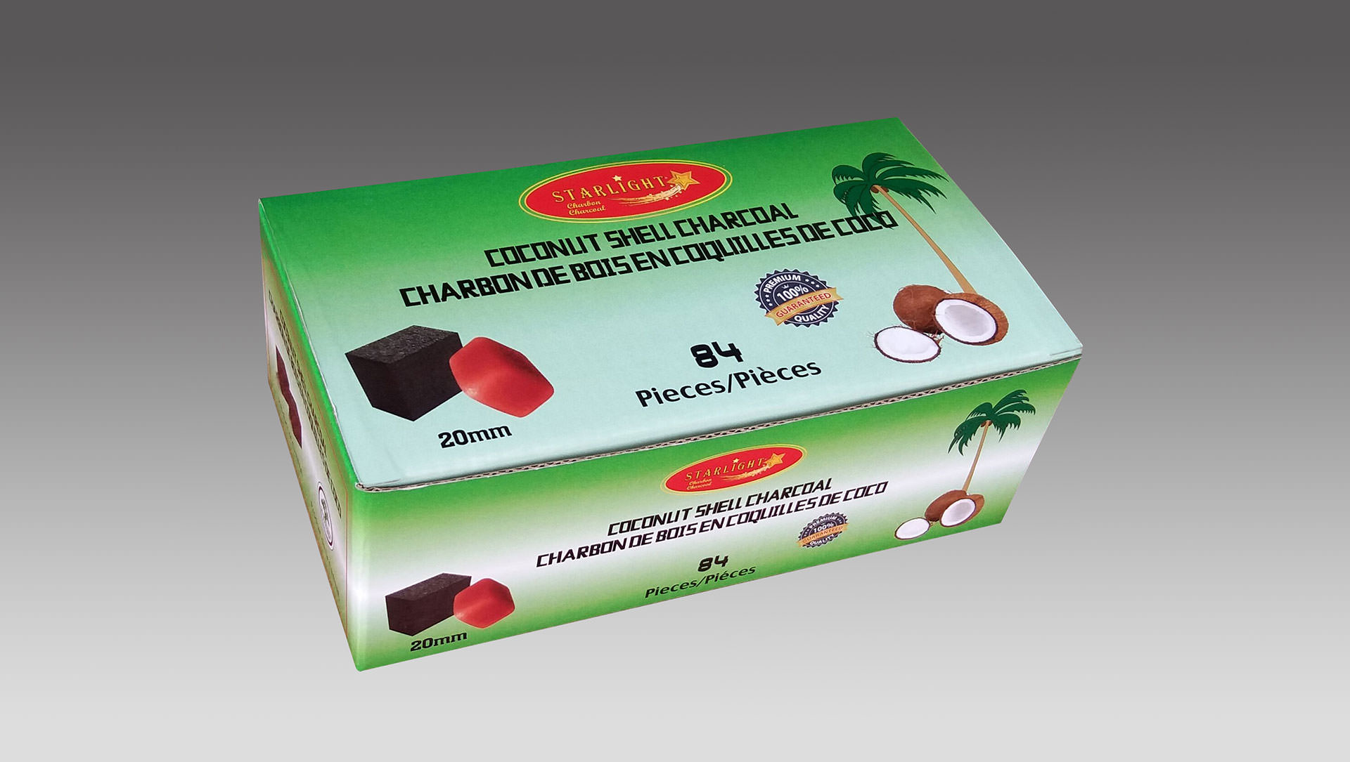 Coconut shell charcoal cubes - Environmental friendly Charcoal